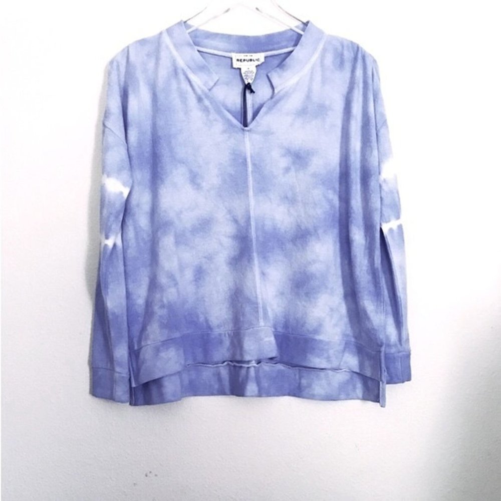 FOR THE REPUBLIC Cloud Tie Dye Sweater Size Small